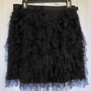 Loft black mini tulle skirt, size 6